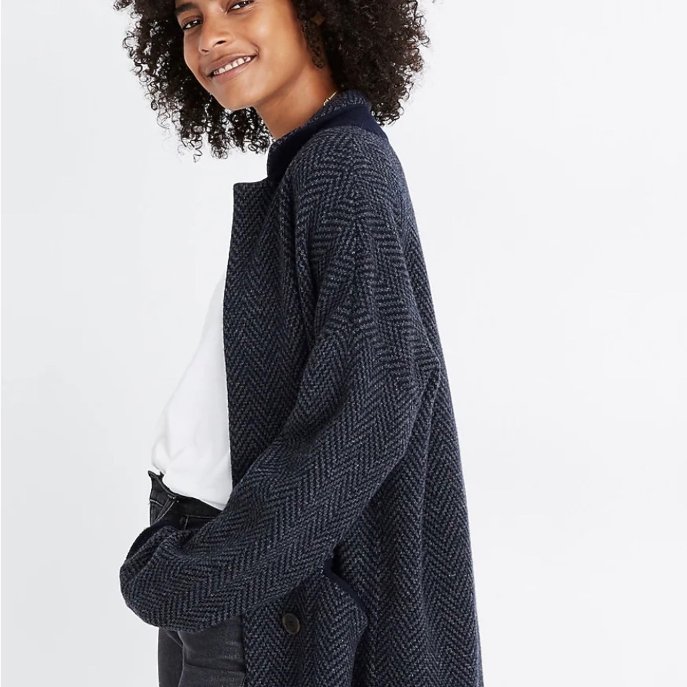 Madewell Herringbone Sweater Blazer XS